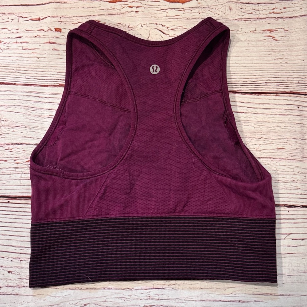 Lululemon Ebb to Train Bra Wash in Marvel / Black Sz 6 - Picture 5 of 8